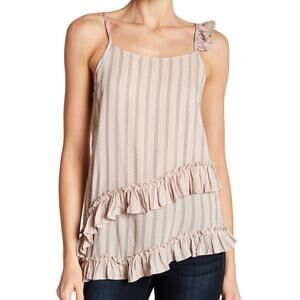 Ro & De NWT Asymmetrical Ruffle Top Size Small